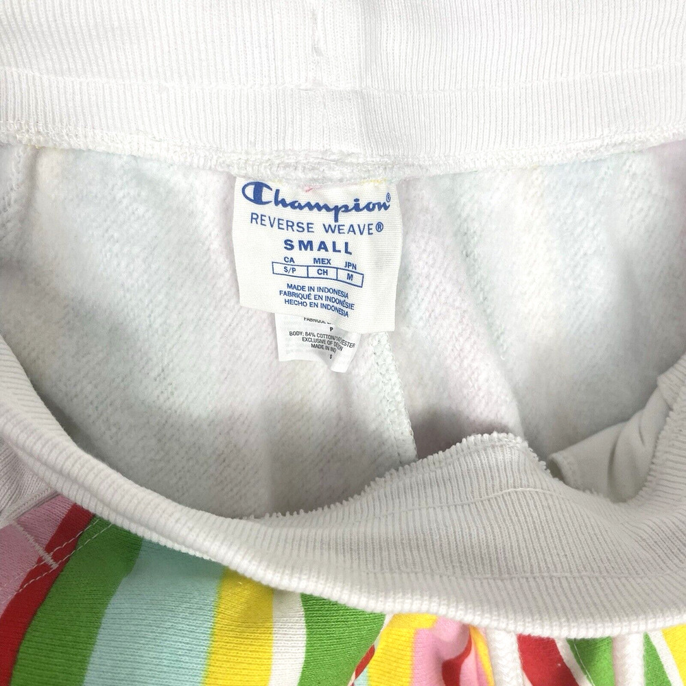 Champion X Susan Alexandra Stripe Reverse Weave Shorts Women's Small Beaded - Picture 6 of 11